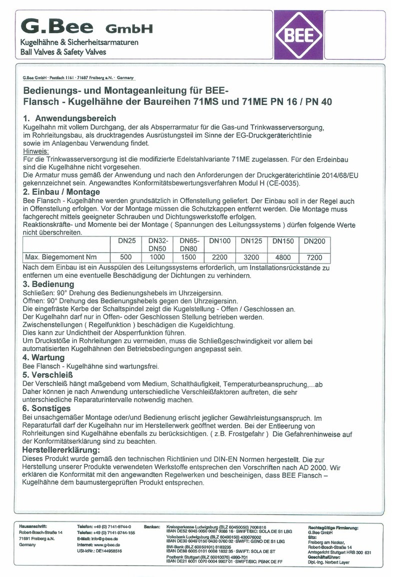 bee 71MS PN 16 Guide produit