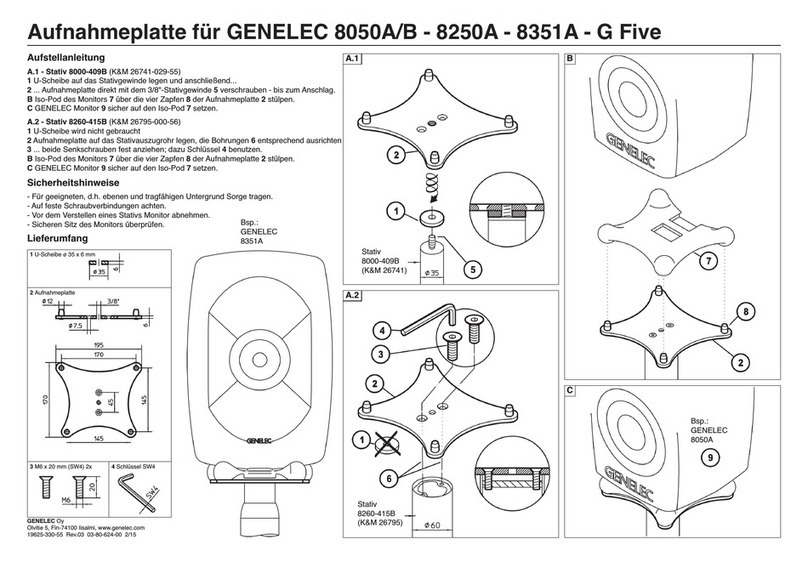 Genelec 8050B G Five Manuel utilisateur
