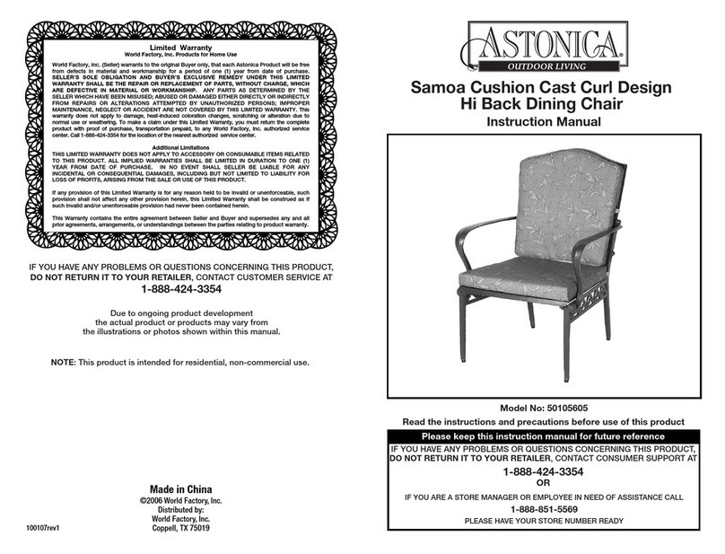 Astonica 50105605 Manuel utilisateur