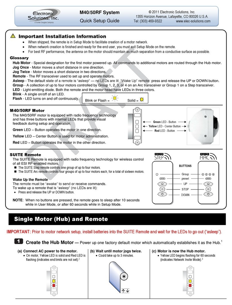Electronic Solutions M40RF Manuel utilisateur