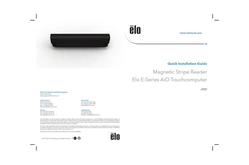 Elo TouchSystems E-Series Manuel utilisateur Elo TouchSystems E-Series Manuel utilisateur