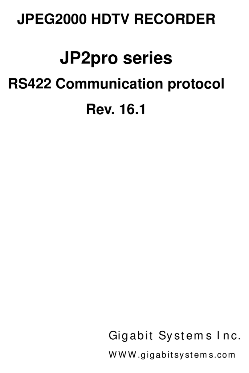 Gigabit Systems JPEG2000 Manuel utilisateur