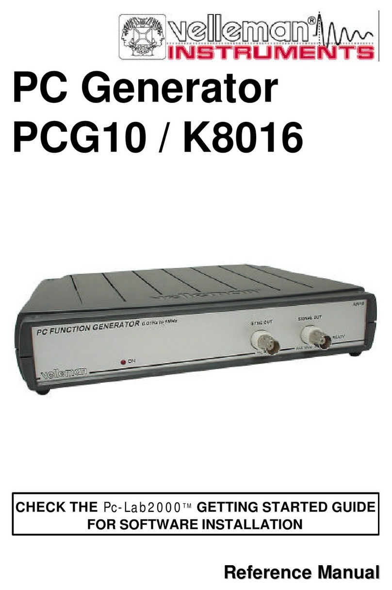 Velleman Instruments PCG10 Manuel utilisateur Velleman Instruments PCG10 Manuel utilisateur