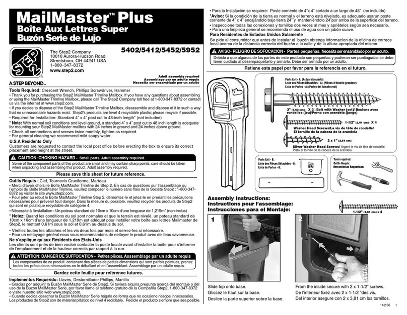 Step 2 MailMaster Plus 5412 Manuel utilisateur