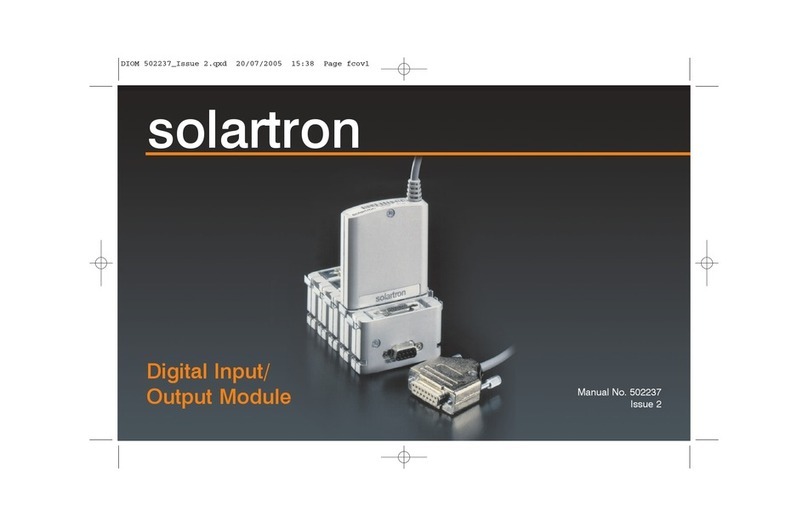 Solartron Digital Input/Output Module Manuel utilisateur