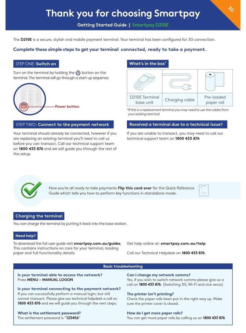 SmartPay D210E Manuel utilisateur