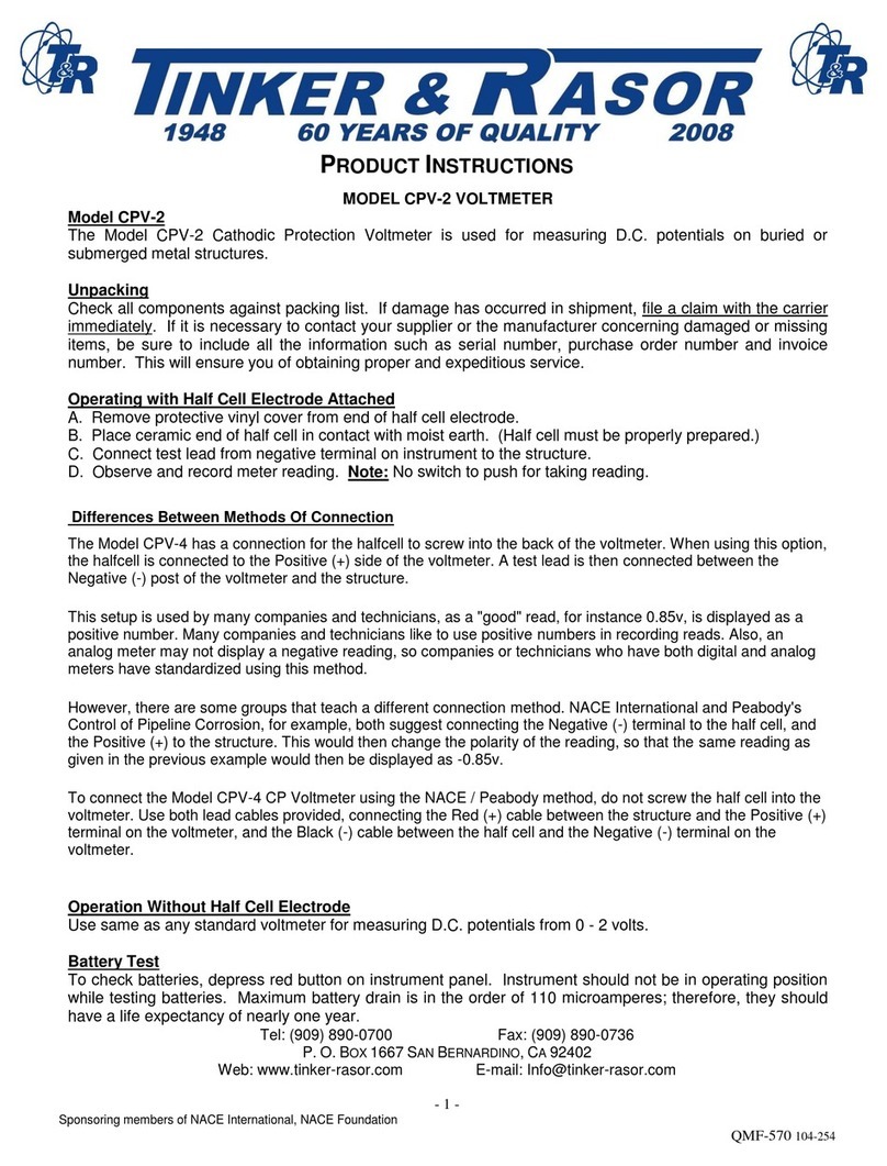Tinker & Rasor CPV-2 Feuille d'instructions