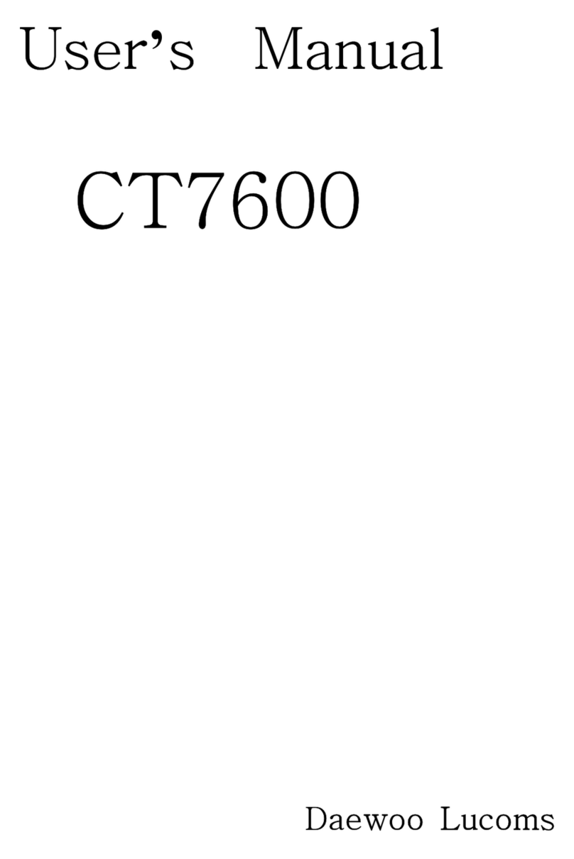Daewoo Lucoms CT7600 Manuel utilisateur Daewoo Lucoms CT7600 Manuel utilisateur