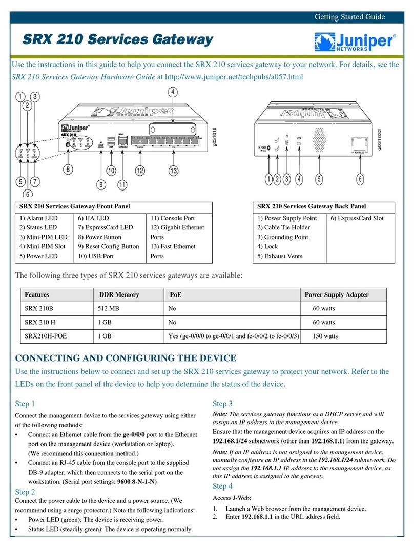 Juniper SRX 210 Manuel utilisateur