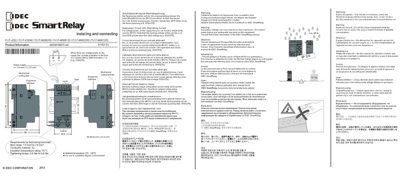 IDEC SmartRelay FL1F-M08B2R2 Guide de démarrage rapide