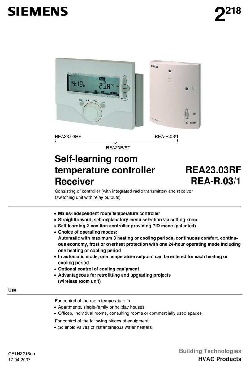 Siemens REA23.03RF Manuel utilisateur Siemens REA23.03RF Manuel utilisateur