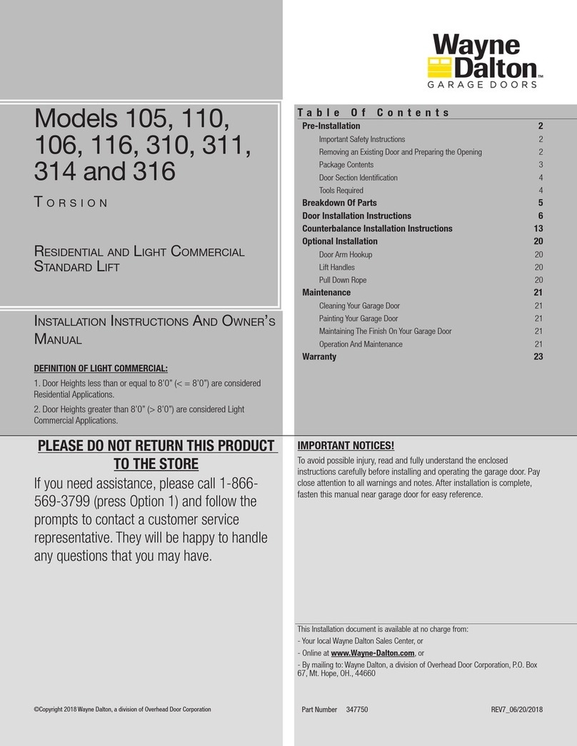 Wayne-Dalton 105 Guide de démarrage rapide