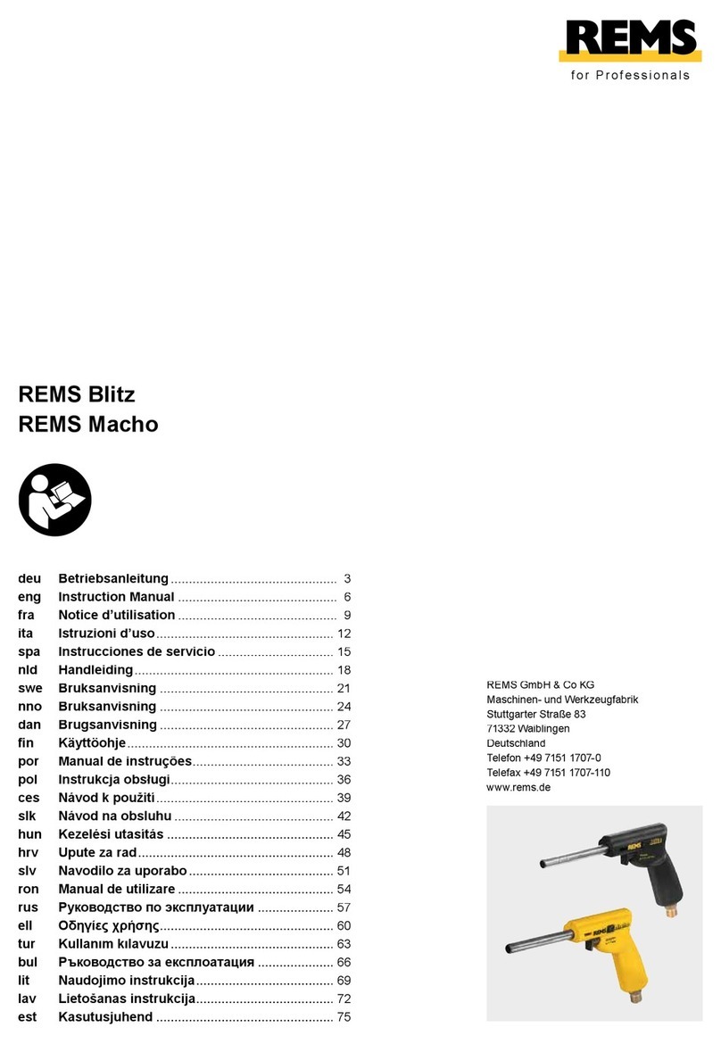 REMS Blitz Manuel utilisateur