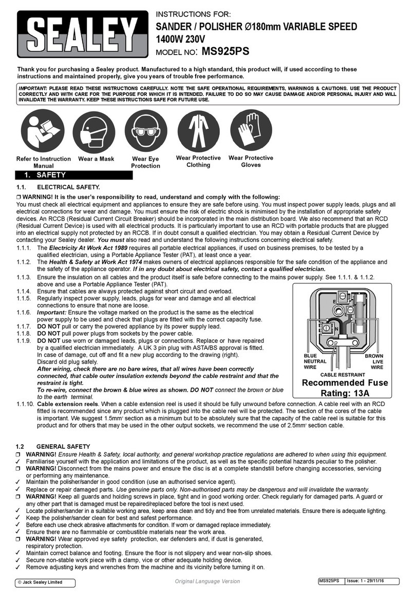 Sealey MS925PS Manuel utilisateur