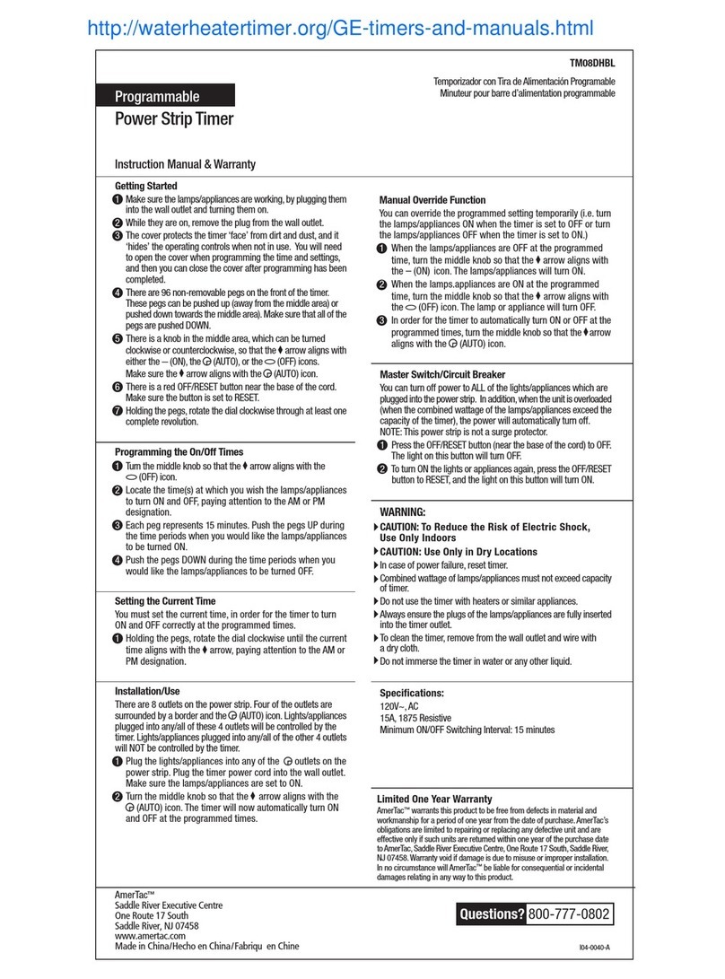 AmerTac TM08DHBL Manuel utilisateur AmerTac TM08DHBL Manuel utilisateur