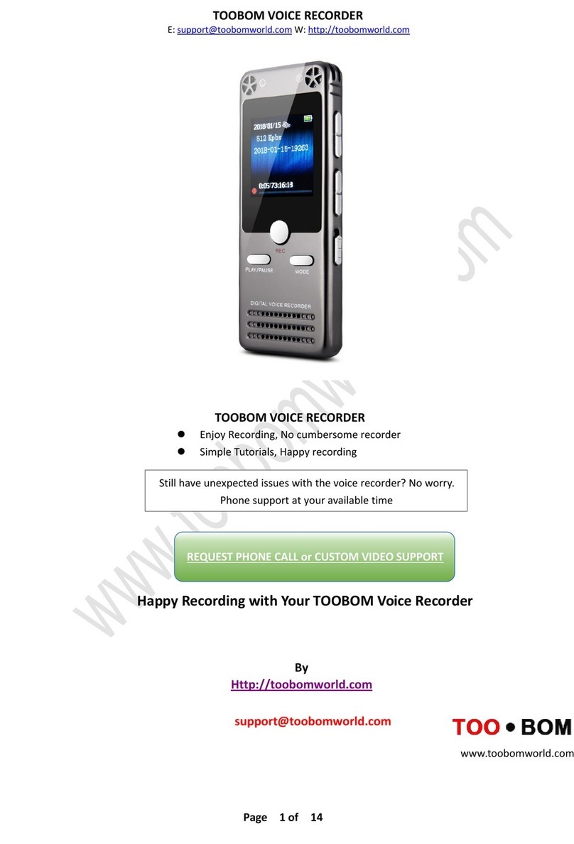 TOOBOM R63 Manuel utilisateur