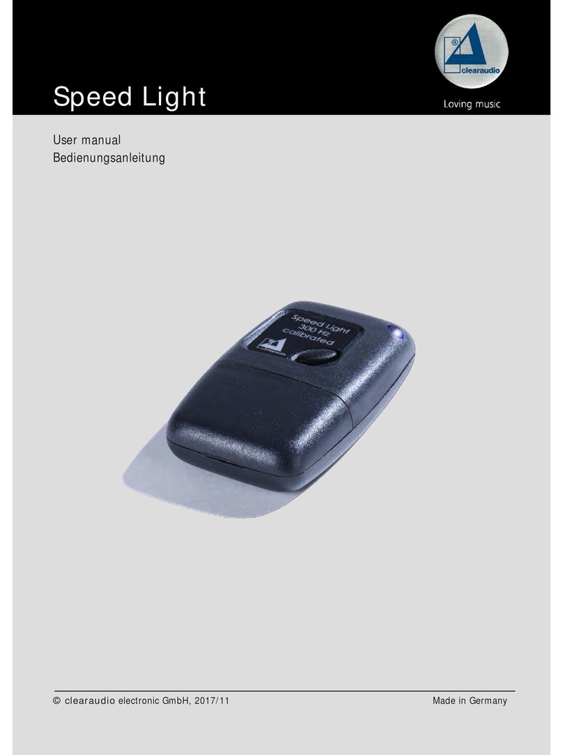 Clearaudio Speed Light Manuel utilisateur