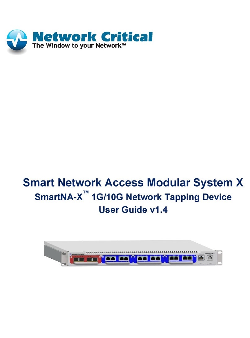 Network Critical SmartNA-X Manuel utilisateur Network Critical SmartNA-X Manuel utilisateur