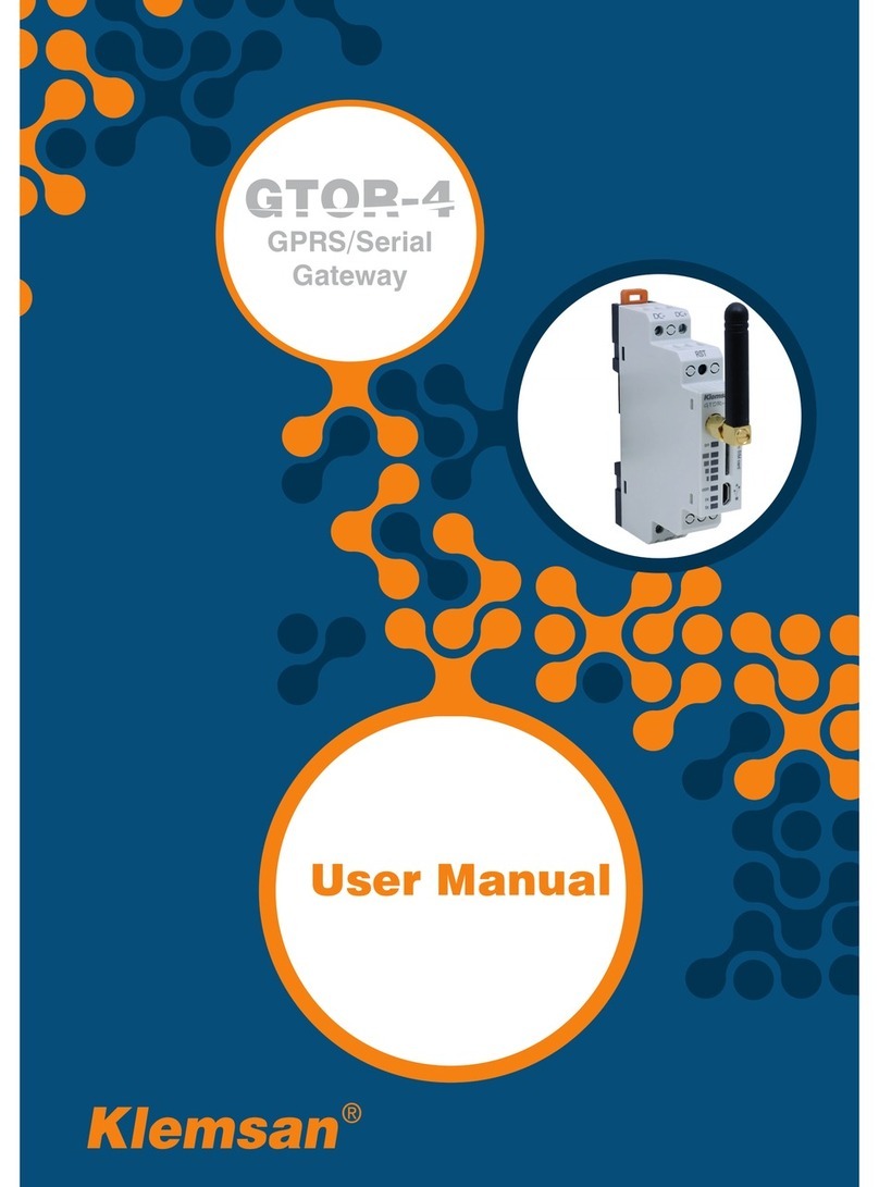 Klemsan GTOR-4 Manuel utilisateur