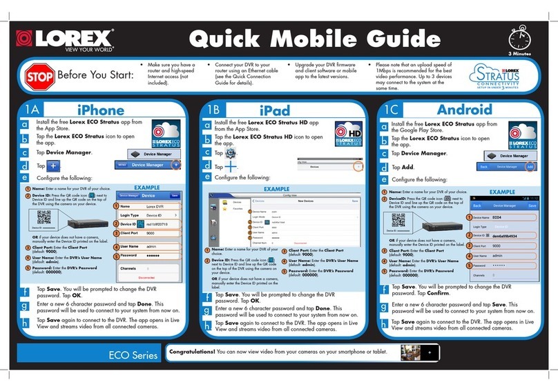 Lorex ECO Series Manuel de l'opérateur