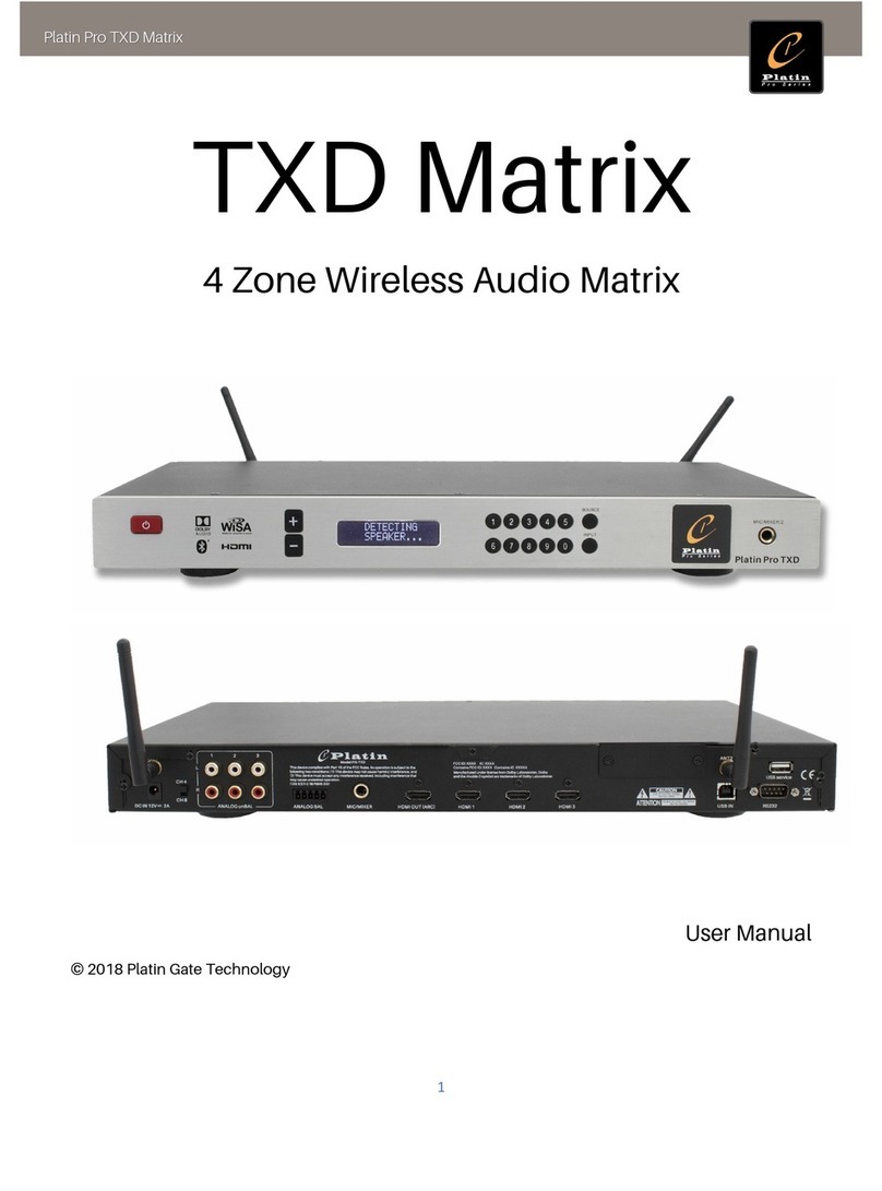 Platin Gate Technology Platin Pro TXD Manuel utilisateur