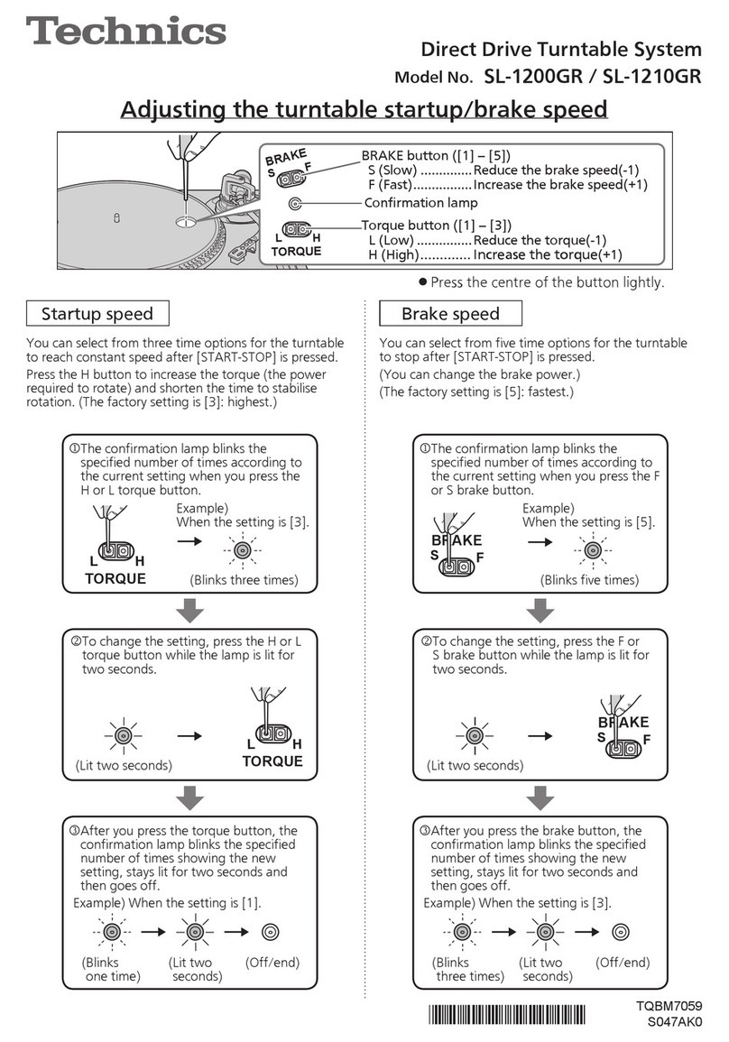 Technics SL-1200GR Manuel utilisateur