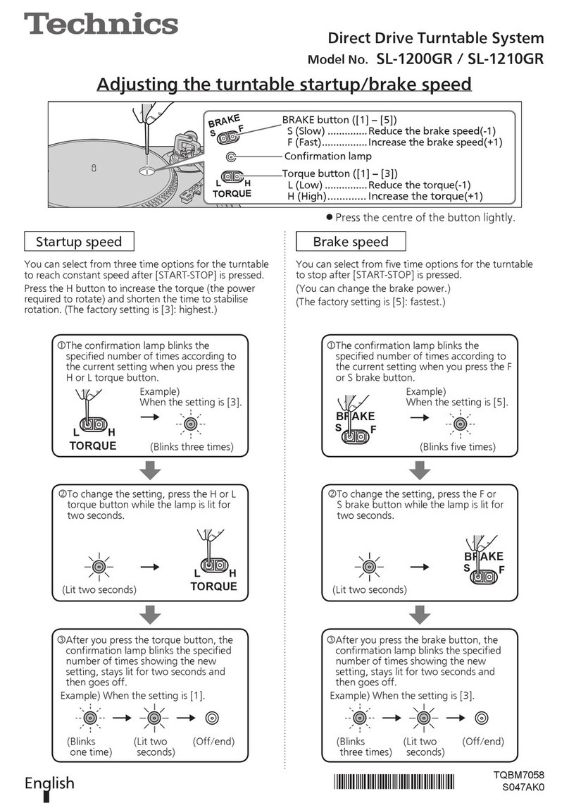 Technics SL-1200GR Manuel utilisateur