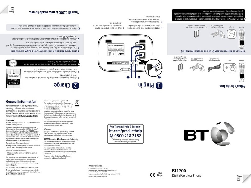 BT Converse 1200 Manuel utilisateur
