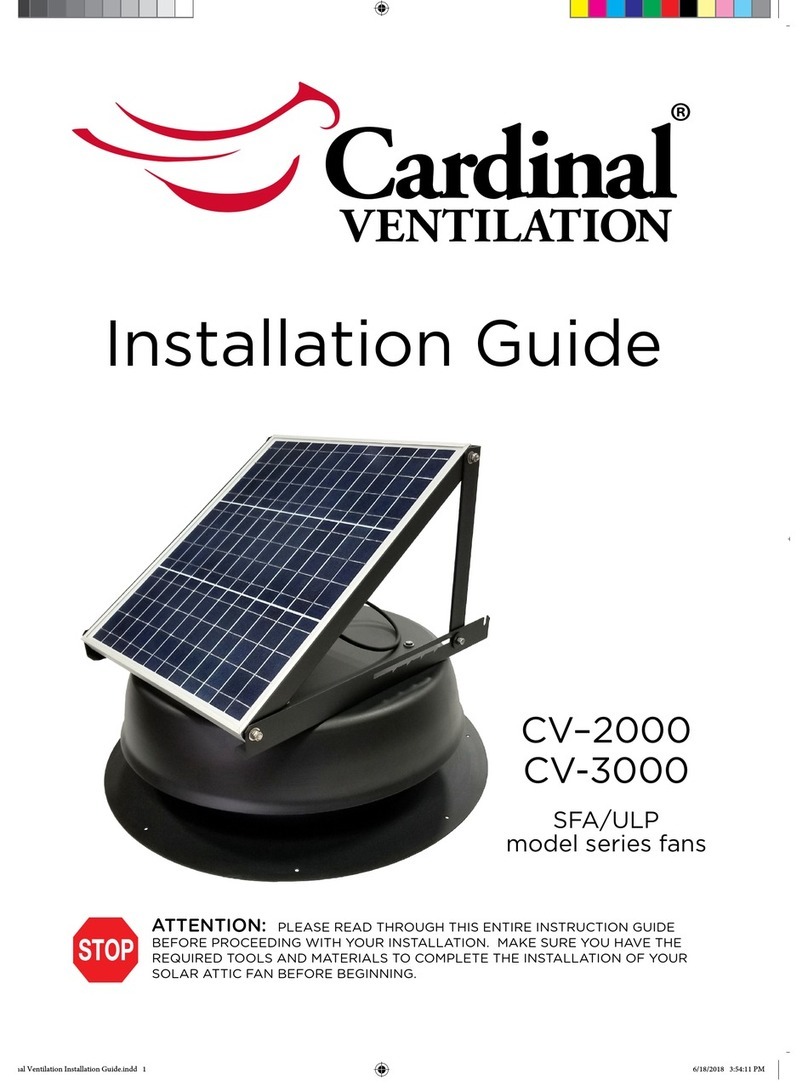 Cardinal Ventilation CV–2000 Manuel utilisateur