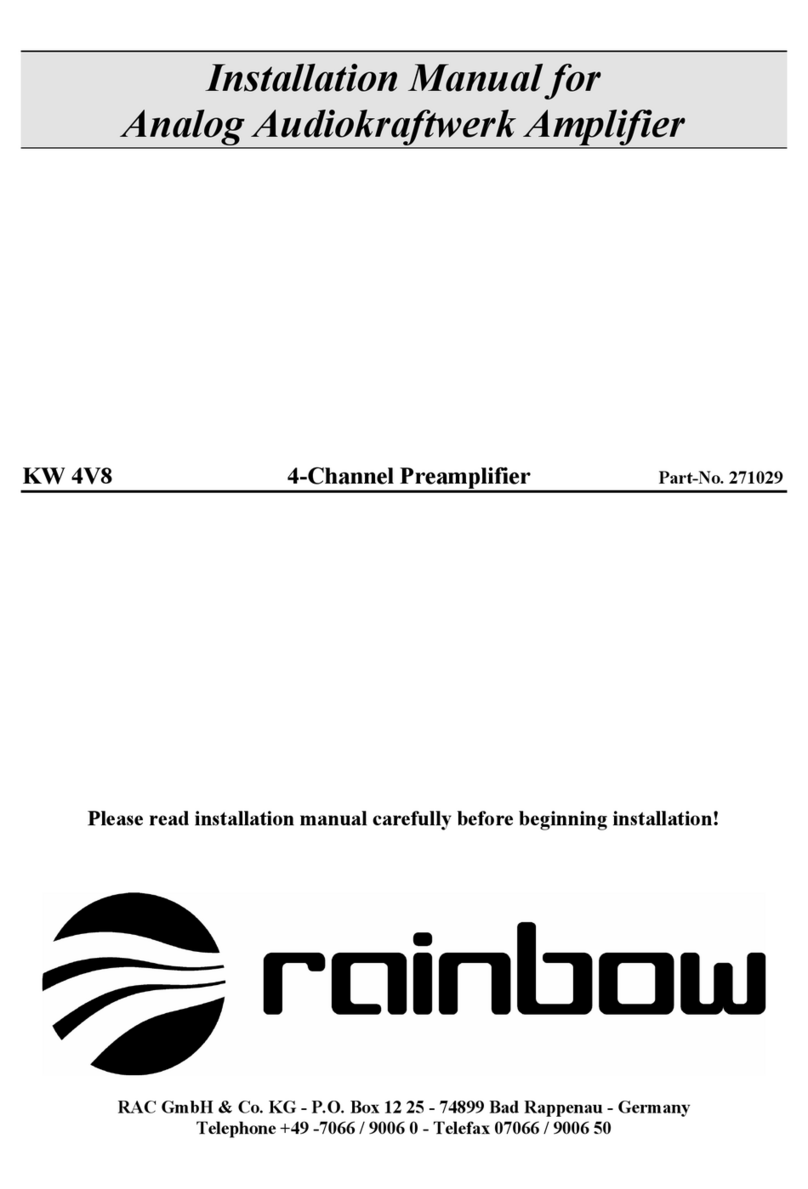 Rainbow KW 4V8 Manuel utilisateur