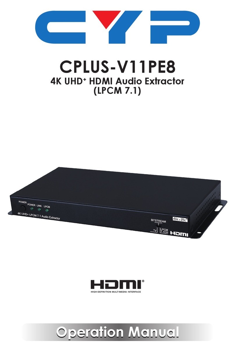 CYP CPLUS-V11PE8 Manuel utilisateur