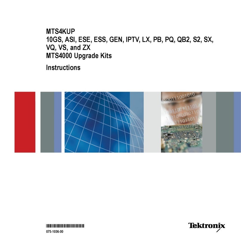Tektronix MTS4000 MPEG Manuel utilisateur