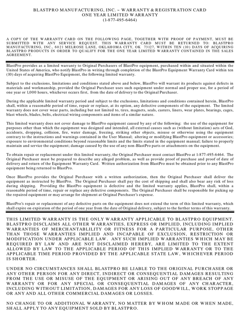 BlastPro BP-10 Manuel utilisateur BlastPro BP-10 Manuel utilisateur