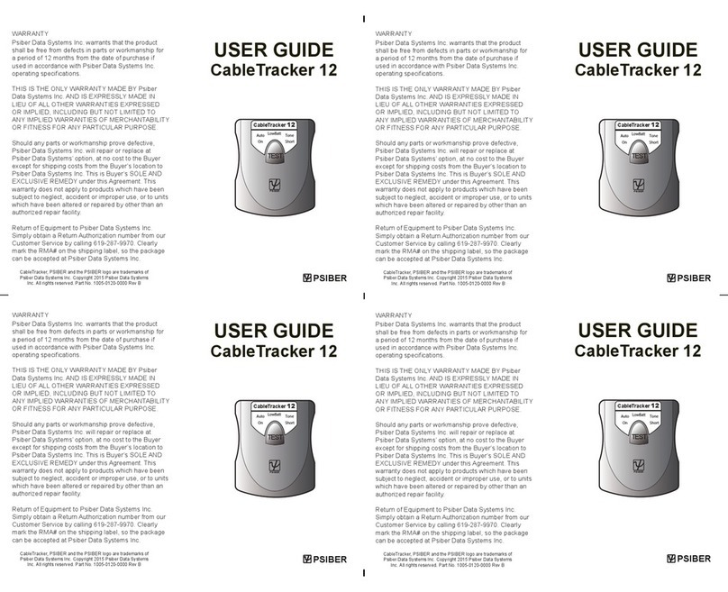 Psiber CableTracker 12 Manuel utilisateur