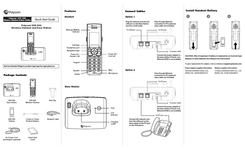 Polycom VVX D60 Manuel utilisateur