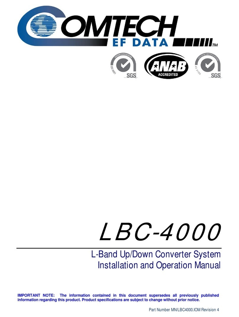 Comtech EF Data LBC-4000 Manuel utilisateur Comtech EF Data LBC-4000 Manuel utilisateur