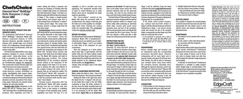 Chef'sCholce MultiEdge 460 Manuel utilisateur