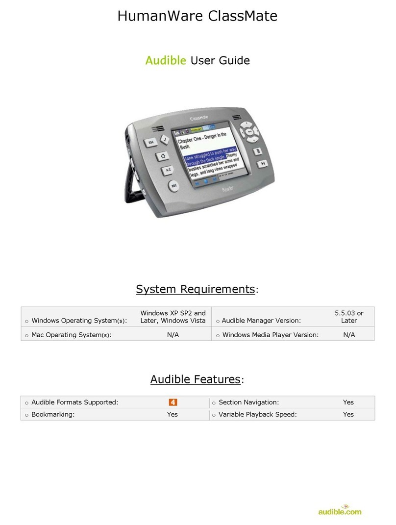 Humanware CLASSMATE Manuel utilisateur