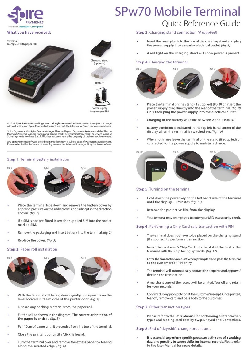 Spire SPw70 Manuel utilisateur Spire SPw70 Manuel utilisateur