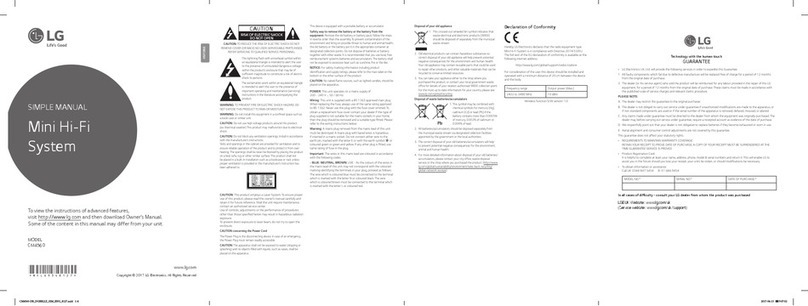 LG CM4560 Fiche technique