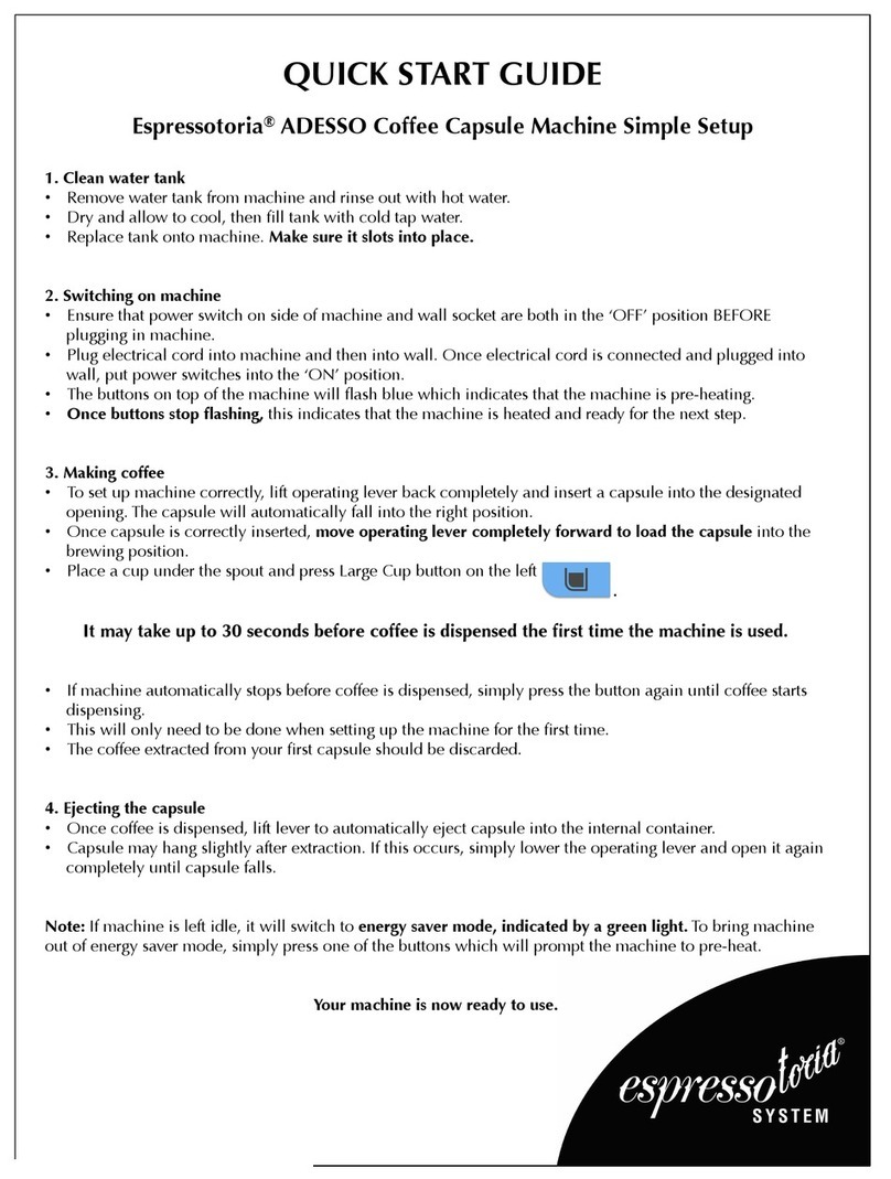 Espressotoria System ADESSO Manuel utilisateur Espressotoria System ADESSO Manuel utilisateur