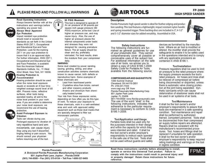 Florida Pneumatic FP-2000 Manuel utilisateur