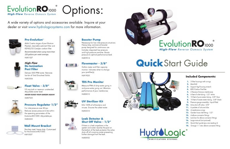 HydroLogic EvolitionRO1000 Manuel utilisateur
