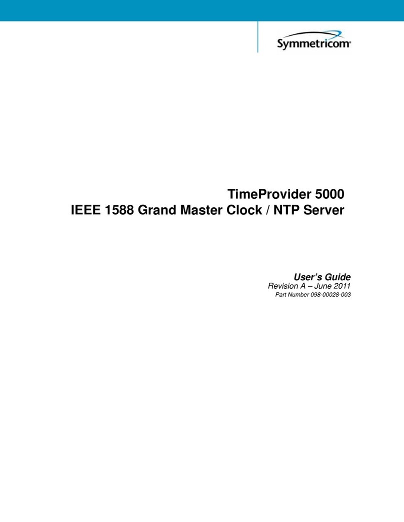 Symmetricom TimeProvider 5000 Manuel utilisateur