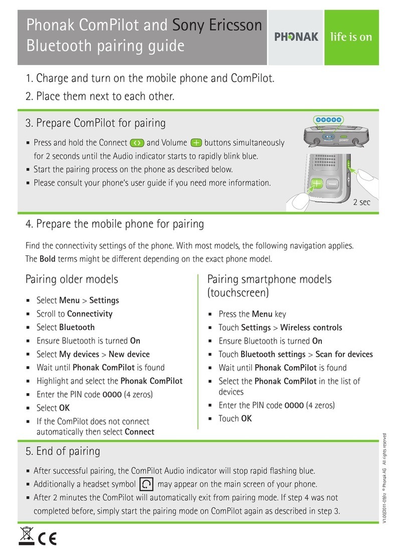 Phonak ComPilot Manuel utilisateur Phonak ComPilot Manuel utilisateur