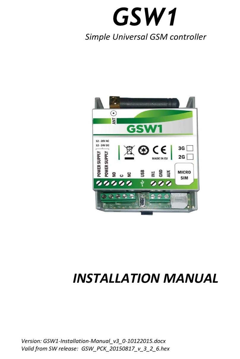 MARS COMMERCE GSW1 Manuel utilisateur MARS COMMERCE GSW1 Manuel utilisateur