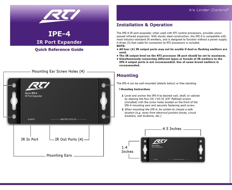 RTI IPE-4 Manuel utilisateur