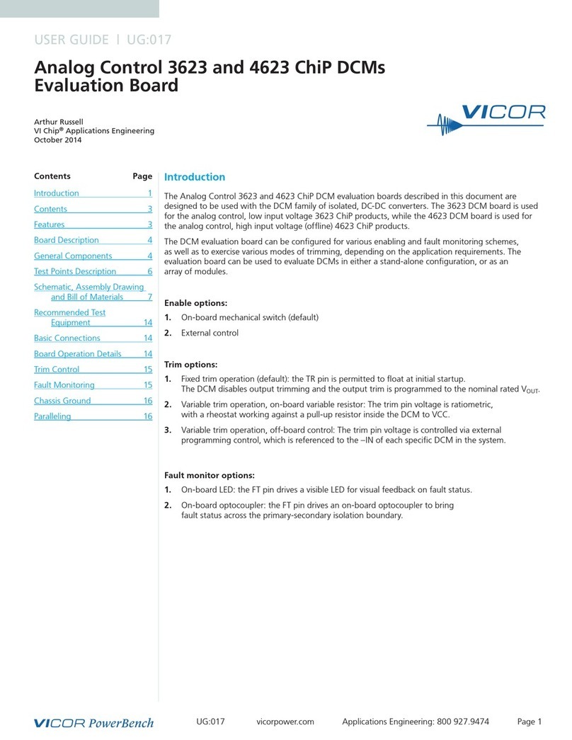 VICOR 4623 Manuel utilisateur VICOR 4623 Manuel utilisateur