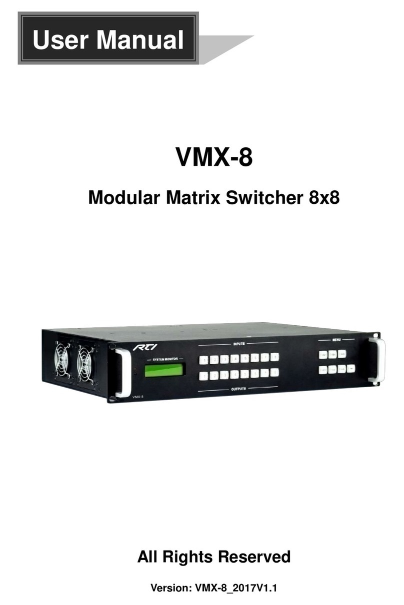 RTI VMX-8 Manuel utilisateur