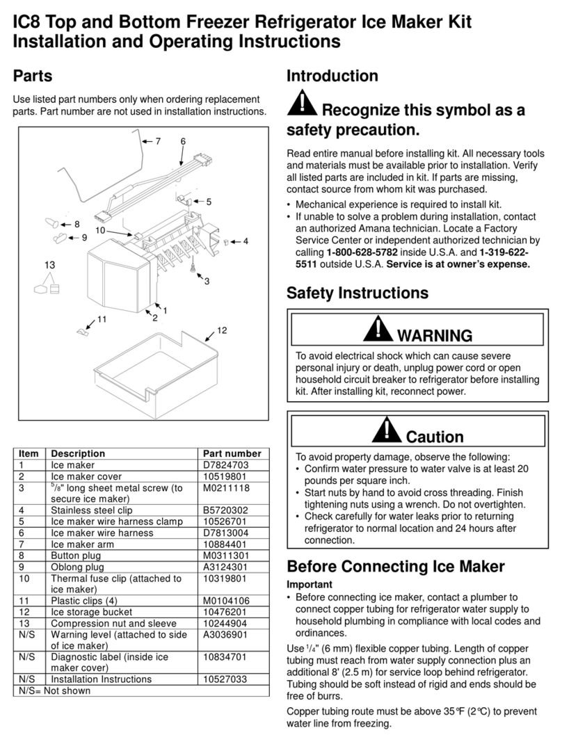 Amana IC8 Manuel utilisateur